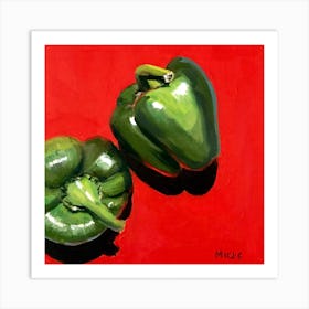 Green Peppers Art Print