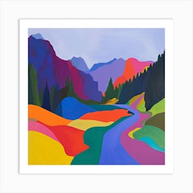 Colourful Abstract Olympic National Park Usa 4 Art Print