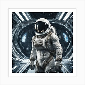 504466 Daring Astronaut, Space Suit And Helmet, Standing Xl 1024 V1 0 1 Art Print