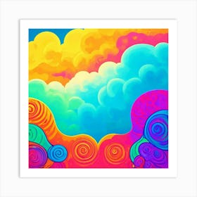 Abstract Colorful Abstract Background Art Print