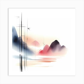 Chinese Landscape Painting 1 Art Print