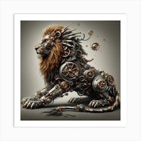 SteampunkLion1 Art Print