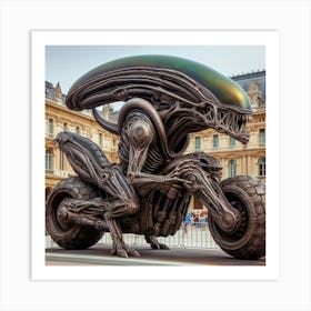 Alien Motorcycle 1 Art Print