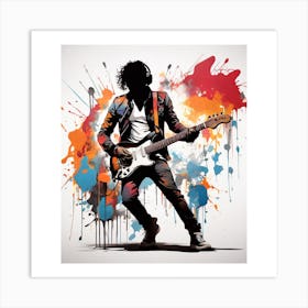 Guitar Player Art Print