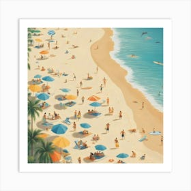 Day At The Beach 17 Art Print