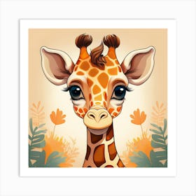 Baby giraffe Art Print