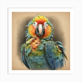 Colorful Parrot 42 Art Print