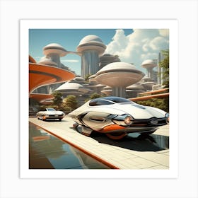 Futuristic Cityscape 205 Art Print