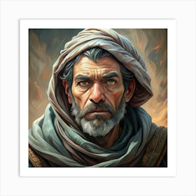 Middle Eastern Man Portrait Art Print