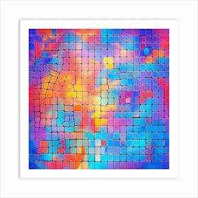 Mosaic Tile Background Art Print