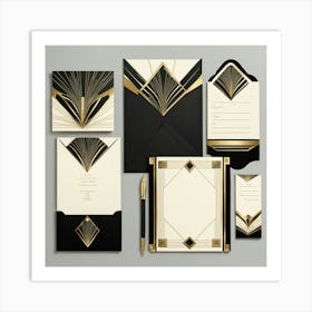 Deco Stationery 1 Art Print