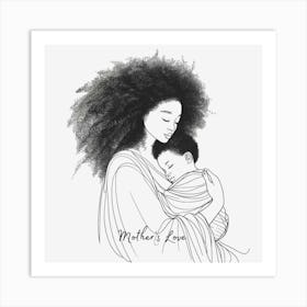 Mother's Love ( Mother and Child) Art Print
