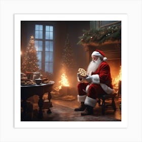 Christmas Santa 14 Art Print