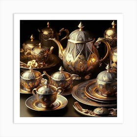 Russian Tea Set 2 Art Print