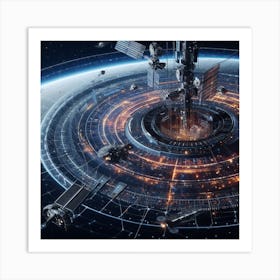 Futuristic Space Station 5 Art Print