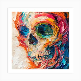 Colorful Skull 12 Art Print