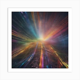 Abstract Light Trail Art Print