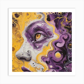 Purple Psychedelic Painting Art Print