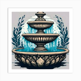 Fountain Of Water 3 Art Print