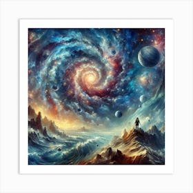 Galaxy Painting Art Print