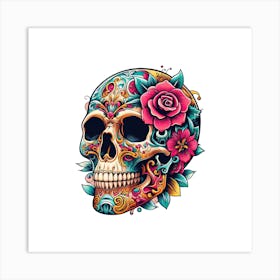 Day Of The Dead Skull Art Print