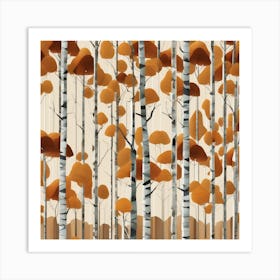 Birches Art Print