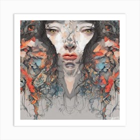 Woman'S Face 2 Art Print