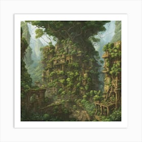 674139 A Jungle City, With Vines And Roots Serving As Roa Xl 1024 V1 0 Art Print