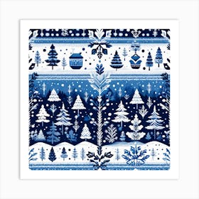 Christmas Tree, A Cozy Winter Sweater Pattern Inspired Art Print