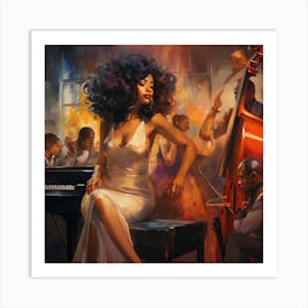 Jazz Woman Art Print