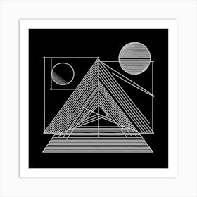 Geometric Line Drawing Art Print