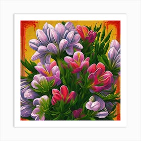 Alstroemeria Flowers 18 Art Print