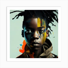 African Girl With Dreadlocks Art Print