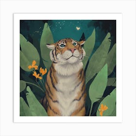 Tiger Grove Square Art Print