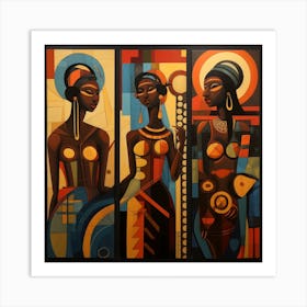 Three African Women 1 Art Print