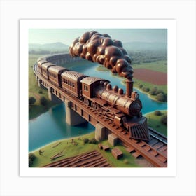 Chocolate Train 1 Art Print