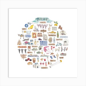 Paros Square Art Print