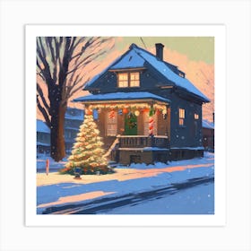 Christmas House 32 Art Print