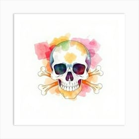 Watermark Skull artwork Art Print