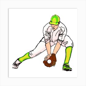 Baseball Player 1 Art Print