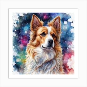 Collie Dog Art Print