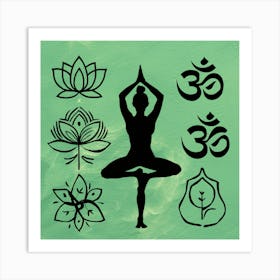Yoga And Meditation Art Print