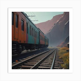 Train In The Mountains 2 Art Print