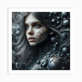 Girl With Bubbles 1 Art Print