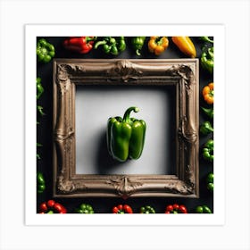 Peppers In A Frame 20 Art Print