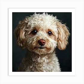 A Hyper Realistic Depiction Of Maltipoo Dog Affiche