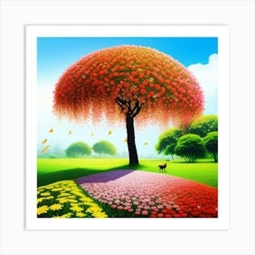 Tree In The Park Art Print