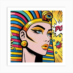 Pop Egyptian Sarah Glowline Art Print