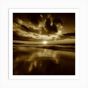 Sunset On The Beach 975 Art Print