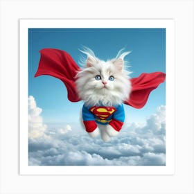 Superman Cat 2 Art Print